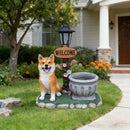 Sitting Akita Dog Planter Garden Decor by HouseOfZazla