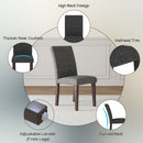 Upholstered Dining Chair With High Back Design (Set of 2) by HouseOfZazla