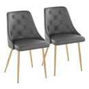 Marche - Contemporary Dining Chair With Metal Legs (Set of 2) by HouseOfZazla