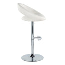 Posh - Contemporary Adjustable Barstool With Swivel With Rounded T Footrest (Set of 2) by HouseOfZazla