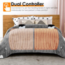 Electric Heated King Size Fleece Heated Blanket with Dual Controller 10 Heating Levels 10 Hours Auto Off Machine Washable for Home Office Usage 90x100