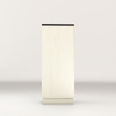 Tilt Out Trash Can Cabinet With Wave Textured Drawer & Pull Out Bin