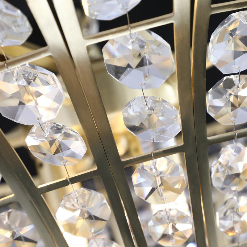 8-Light 23.6" Wide Crystal Waterfall Chandelier (Bulb Not Included)