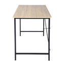 47.2" x 23.6" x 29.6" Metal Frame Home Office Writing Desk - Oak & Black
