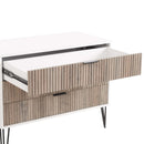 Dumbo - Fluted Dresser - Gray / White by HouseOfZazla