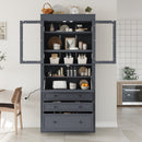 TOPMAX 36 x 16.5 x 78 Inch Freestanding Kitchen Pantry Storage Cabinet by HouseOfZazla