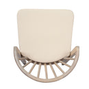 Outdoor Dining Chairs Set of 2 with Acacia Wood and Cream Washable Cushions by HouseOfZazla