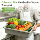 6-Pack Commercial Meat Tubs with Lids