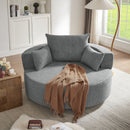 360° Swivel Accent Barrel Chair With 3 Removable Pillows For Living Room by HouseOfZazla