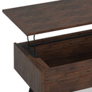 Lowry - Lift Top Coffee Table - Distressed Charcoal Brown by HouseOfZazla
