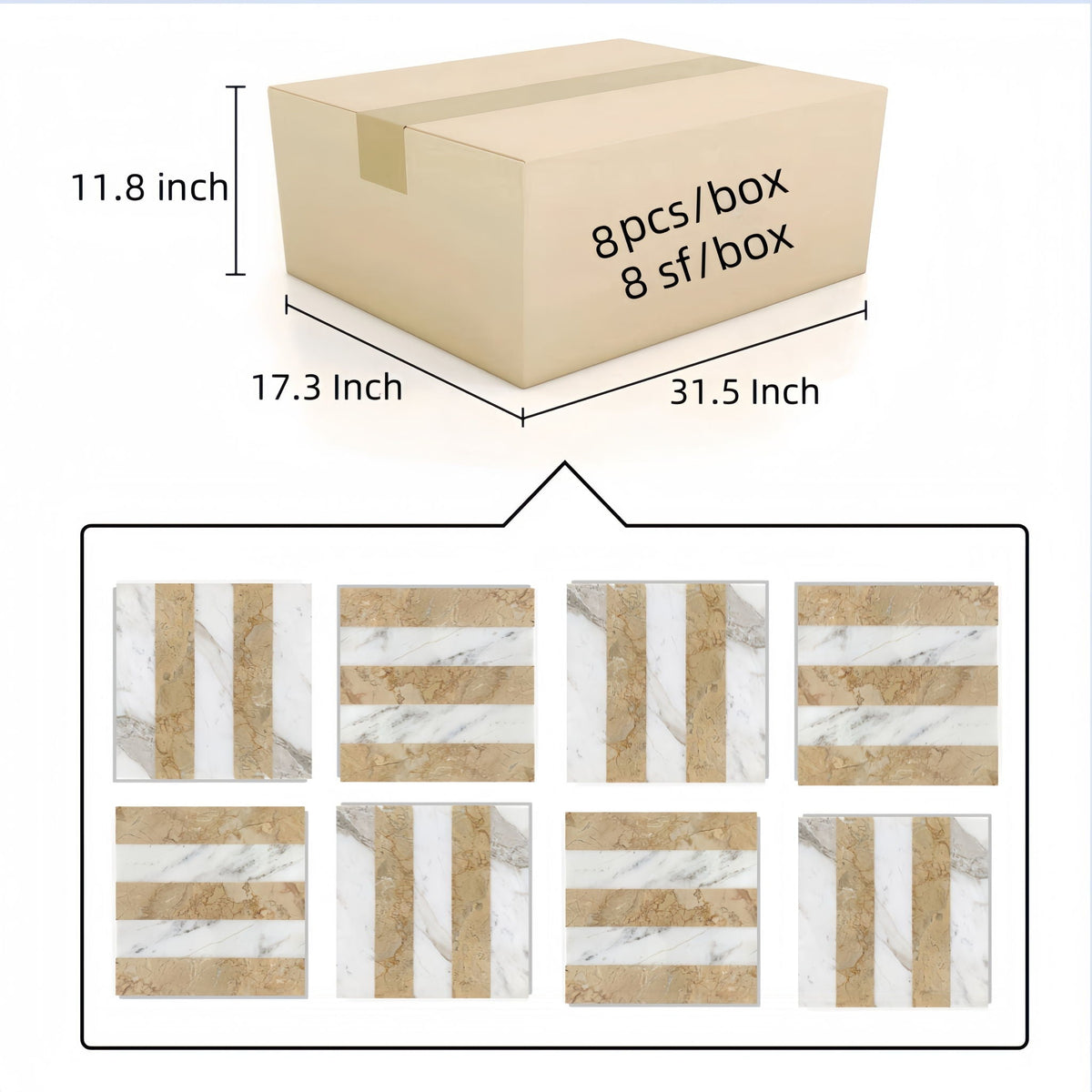 Elegant Waterjet Polished Marble Tile For Floor And Wall, photo 11 of 17