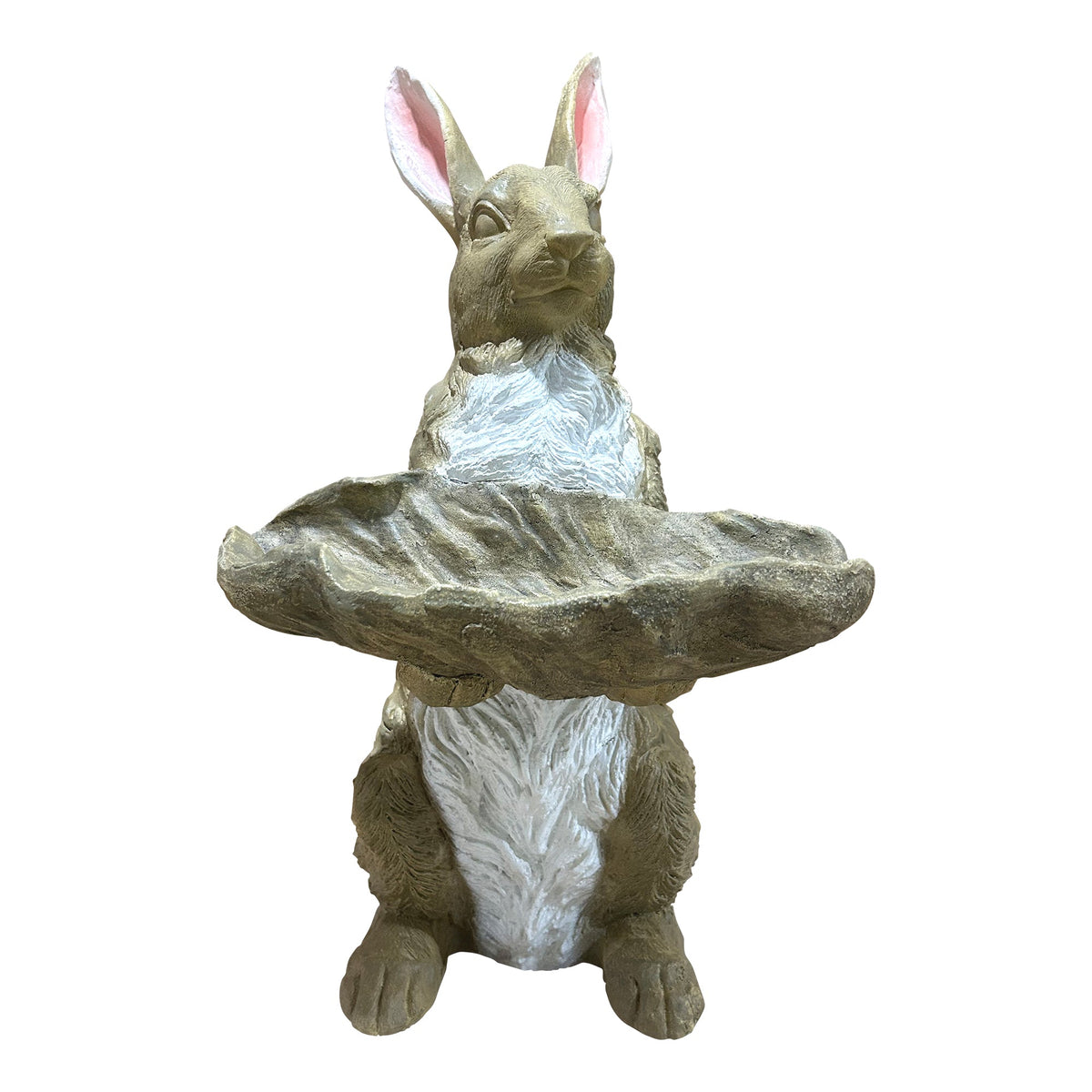 Magnesium Oxide Bunny Statue Holding Decor, photo 4 of 7