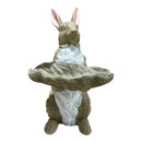 Magnesium Oxide Bunny Statue Holding Decor