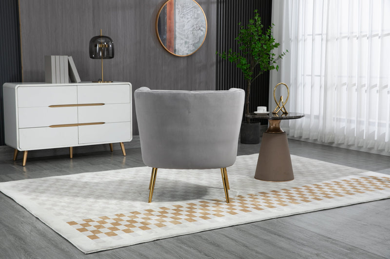 Accent Chair, leisure single chair with Golden feet