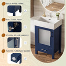 Bathroom Vanity With Ceramic Sink And Ample Storage, Ideal For Small Bathrooms by HouseOfZazla