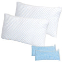 2 Pack Shredded Memory Foam Pillows Adjustable Cool Pillows with Extra Filling Machine Washable Cover for Side Back Stomach Sleepers