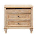 28" Wood Nightstand with Charging Station by HouseOfZazla