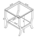 Porch & Den - Square Top End Table Elegance Glass - Chrome by HouseOfZazla