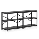 Console Table With X Back Design, Extra Long Storage by HouseOfZazla