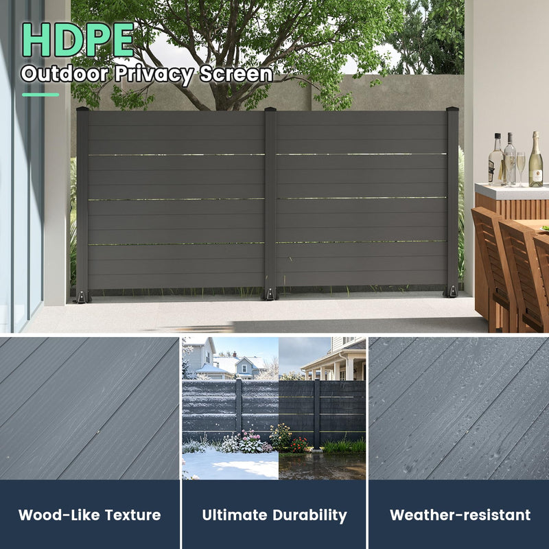 50" W x 49" H Outdoor Privacy Screen, Air Conditioner Fence, All-Weather Vinyl Privacy Fence Screens with Aluminum, photo 9 of 9