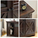 2 Doors Cabinet Large Buffet Sideboard Cabinet Bar Wine Cabinet for Entryway Living Room Buffet Cabinet Table Coffee Bar Wine Bar Storage Cabinet for Dining Room Espresso