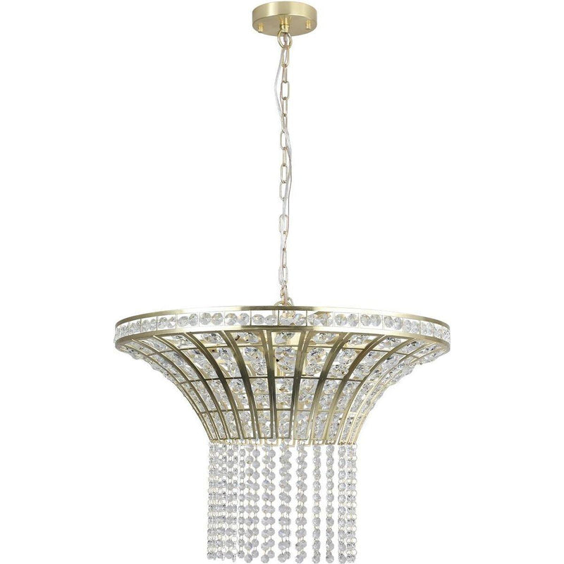 8-Light 23.6" Wide Crystal Waterfall Chandelier (Bulb Not Included)