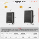 2 Piece Luggage Set With Bags Expanable Spinner Wheels ABS Lightweight Suitcase With Tsa Lock 20" / 24" by HouseOfZazla