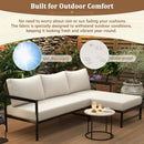 U_style Outdoor L-Shaped Sofa with Iron Frame,Weather-Resistant Patio Sofa Set with Ultra-Thick Cushions,Comfortable Seating for 3,Ideal for Patio, Balcony,and Garden by Montret