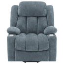 Beca - Upholstered Power Lift Recliner With Cupholders And USB Charging by HouseOfZazla