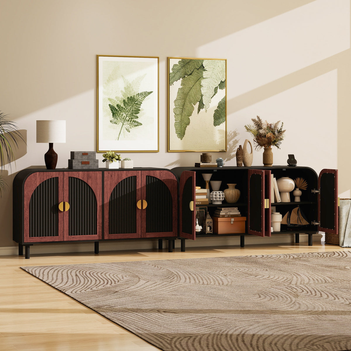 Vintage Arched Sideboard Cabinet with Mid-Century Vintage Style, photo 3 of 10