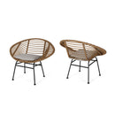 Cordella Outdoor Woven Wicker Chairs with Cushions, Set of 2 by HouseOfZazla
