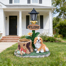 Sitting Dog Solar Lantern Planter Statue by HouseOfZazla