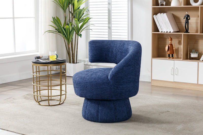 360 Degree Swivel Cuddle Barrel Accent Chairs, Round Armchairs with Wide Upholstered, Fluffy Fabric Chair for Living Room, Bedroom, Office, Waiting Rooms