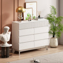8-Drawer Storage Cabinet with Decorative Finish,for Bedroom,Living Room,Dining Room,Hallways,Easy Assembly