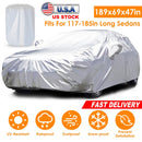 189x69x47in Full Car Cover All Weather UV Protection Automotive Cover 170T Outdoor Universal Full Cover For Sedans Up To 185in
