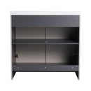 Contemporary Freestanding Bathroom Vanity With Resin Sink & Soft-Close Cabinet Doors by HouseOfZazla