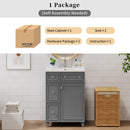 Transitional Style Bathroom Vanity Cabinet With Ceramic Sink by HouseOfZazla