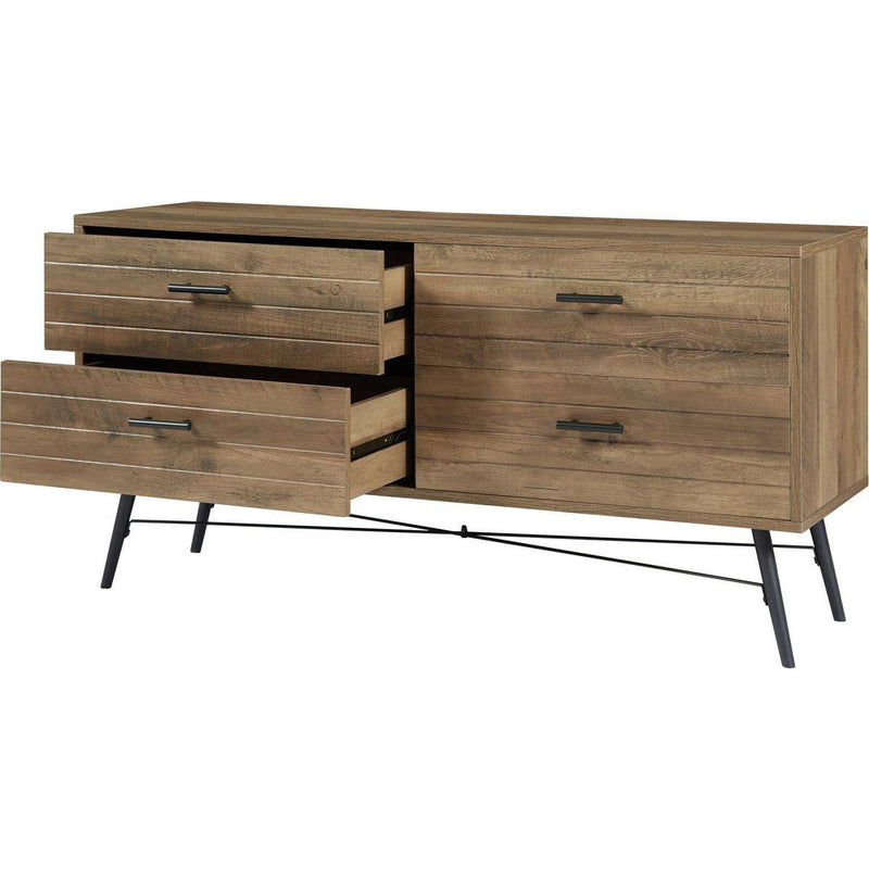 4-Drawer Chest, 4 Drawer Dresser TV Stand for TV, Dressers Bedroom Furniture Large Storage Tower Unit, Dresser for Bedroom, Closet Living Room, Hallway, 47.2"W x 15.7"D x 23.6"H, Rustic Walnut