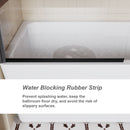 Bohemian Shower Door Bathtub With Tempered Glass And Handle - Matt Black