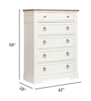 Kingston - Drawer Chest - Whisper White And Cerused Nutmeg