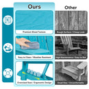 Lounge Patio Chair For Garden Outdoor Folding Embossed Adirondack - Turquoise Blue by Unique Piece Furniture