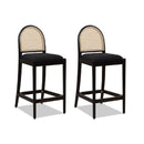 Panama - Curved Back Cane Counter Stool (Set of 2) by HouseOfZazla