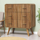 T Bar Ridged Chest - Brown by Unique Piece Furniture