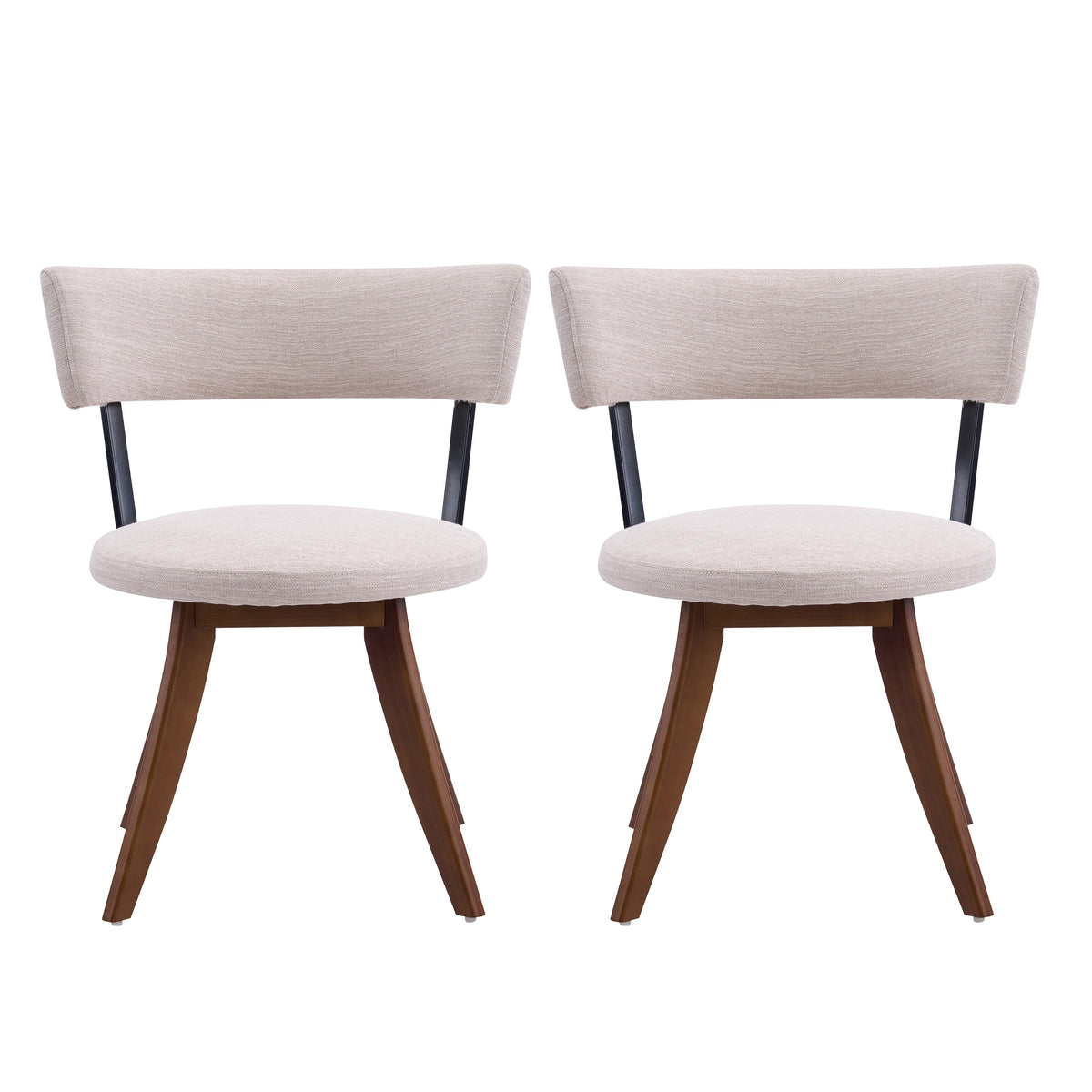 Modern Upholstered Dining Chairs with Curved Back, photo 3 of 10