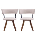 Modern Upholstered Dining Chairs with Curved Back by HouseOfZazla