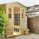 Four person Far-infrared Old fir outdoor sauna room by HouseOfZazla