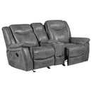 Carmen - Cool Motion Loveseat With Storage, With Reclining Function And Built In Storage - Gray by HouseOfZazla