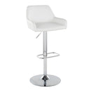 Daniella - Contemporary Adjustable Barstool With Swivel With Rounded Rectangle Footrest (Set of 2) by HouseOfZazla