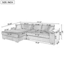 Mirod Large Sectional Sofa with Thick Cushions, and Built-in Cup Holders & Charging Ports