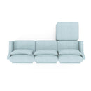 Stylish Sofa With Ottoman And Lumbar Pillows, Ergonomic Design